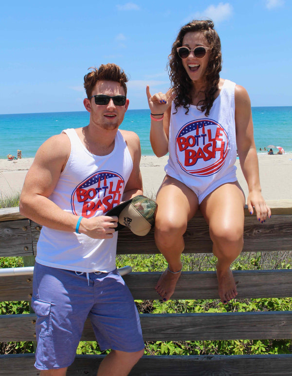 Bottle Bash RED WHITE AND BLUE tank